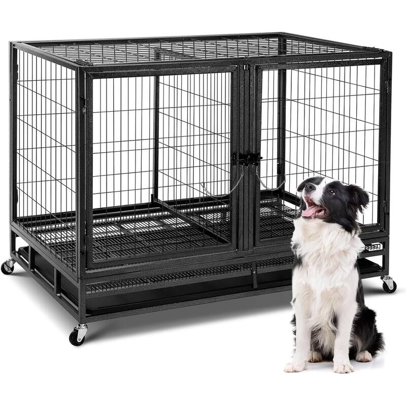 Large Dog Crate, Puppy Dog Playpen, Pet Cage for Yard, Indoor Outdoor - 48in