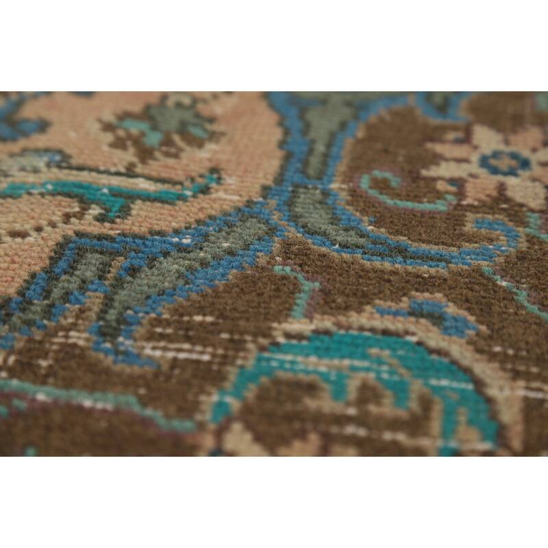 Floral Tabriz Persian Area Rug Hand-Knotted Wool Carpet - 9'6" x 12'8"