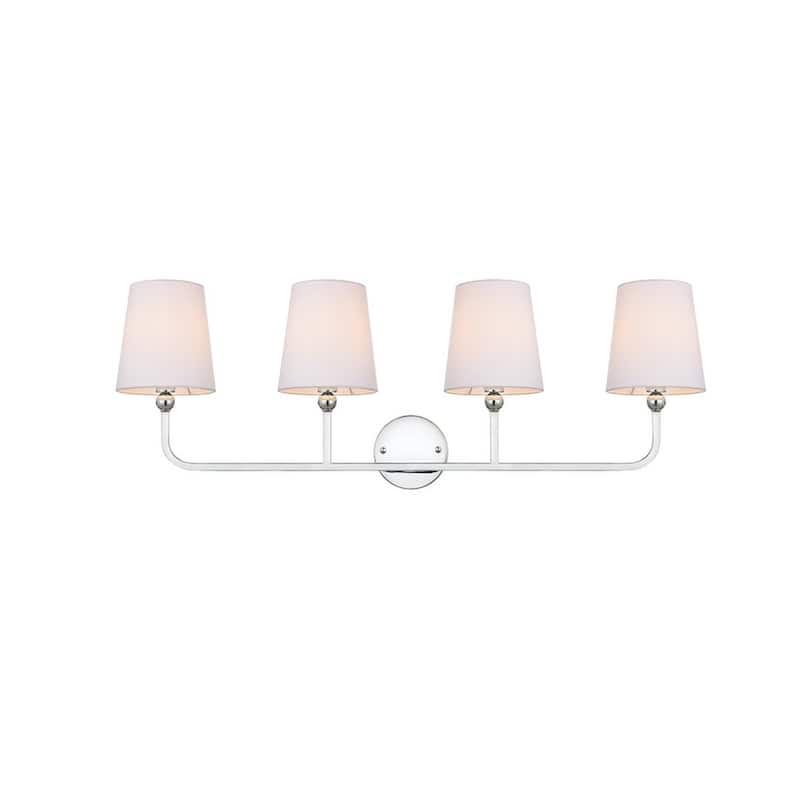 Cole 1 Light Black and Clear Bath Sconce - 36 - Chrome