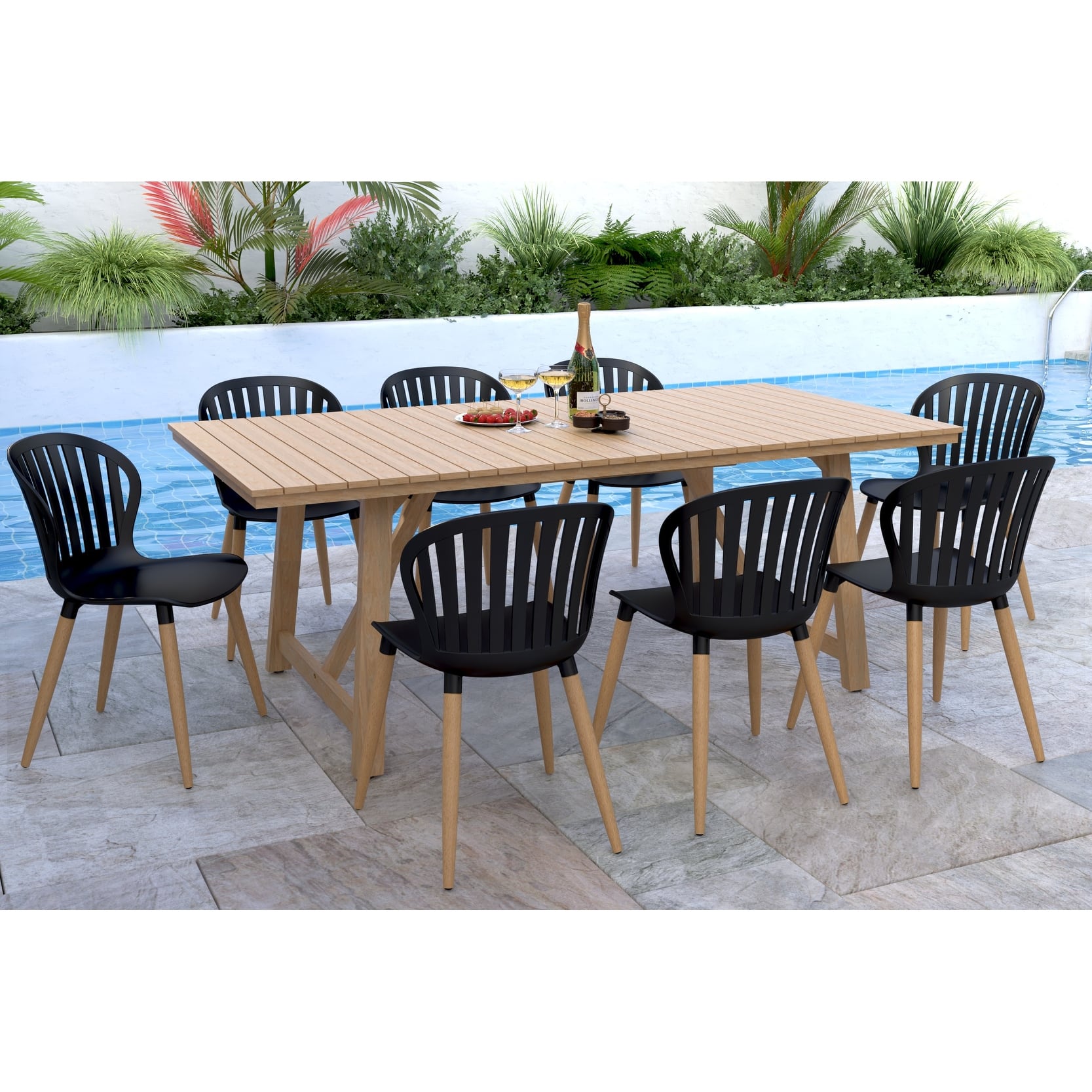 Option Black Sidechair - Wood Legs