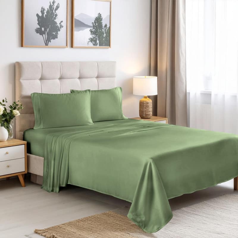 Superior Rayon from Bamboo 300 Thread Count Deep Pocket Sheet Set - California King - Sage