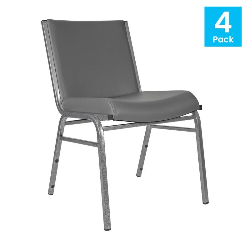 4 Pack Heavy Duty Stack Chair - 21"D x 19.75"W x 31.25"H