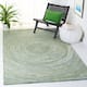 SAFAVIEH Handmade Ikat Jaycie Wool Rug - 6' Square - Sage/Green