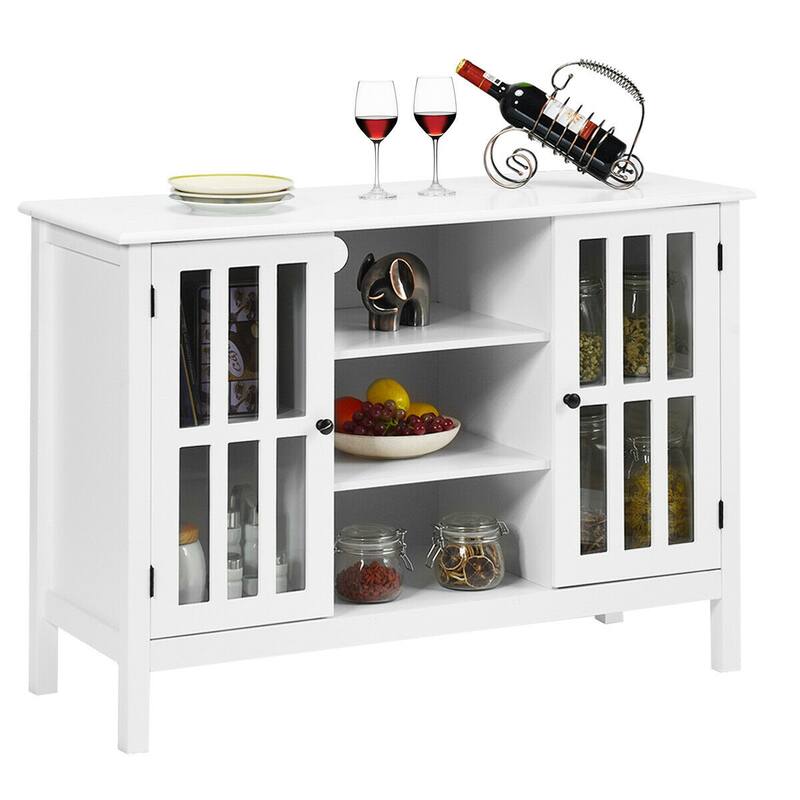 Gymax Wood TV Stand Entertainment Media Center Console for TV up to