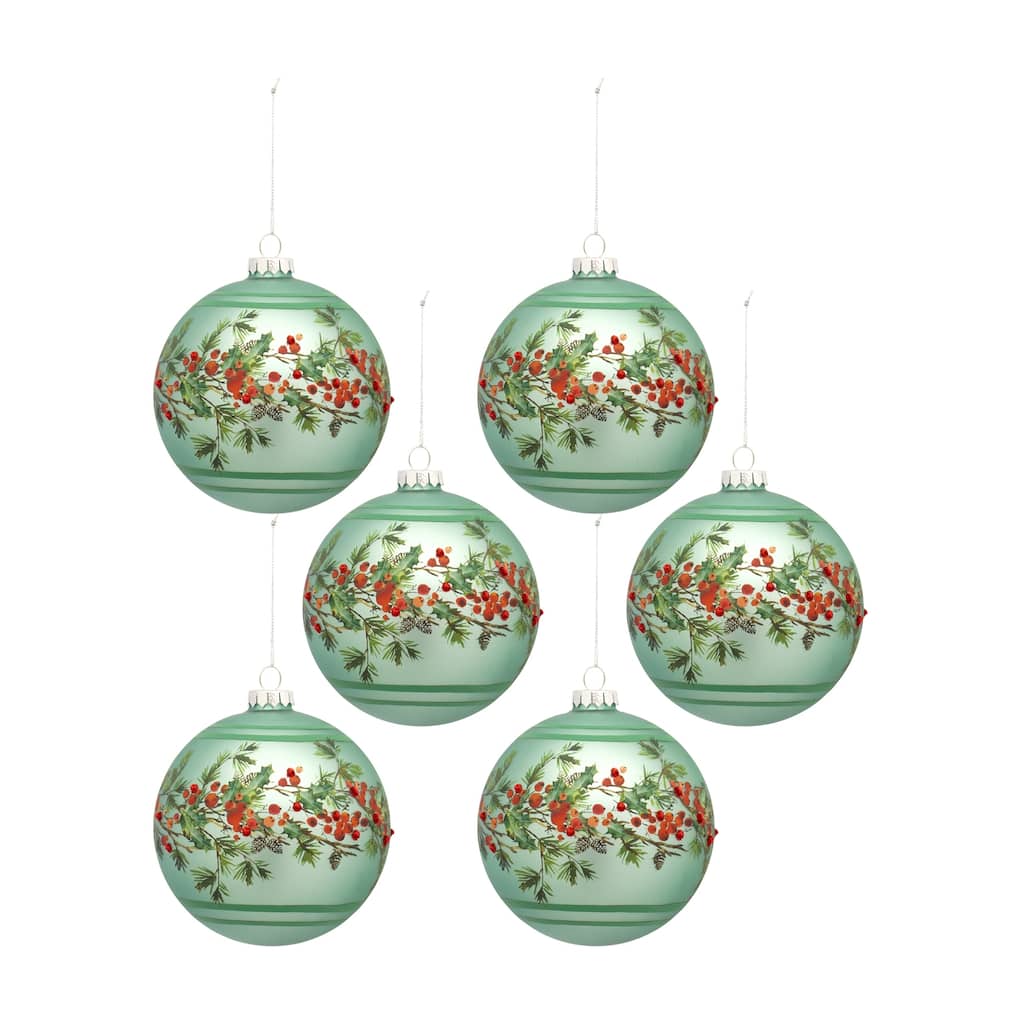 Glass Ball Ornament (Set of 6)