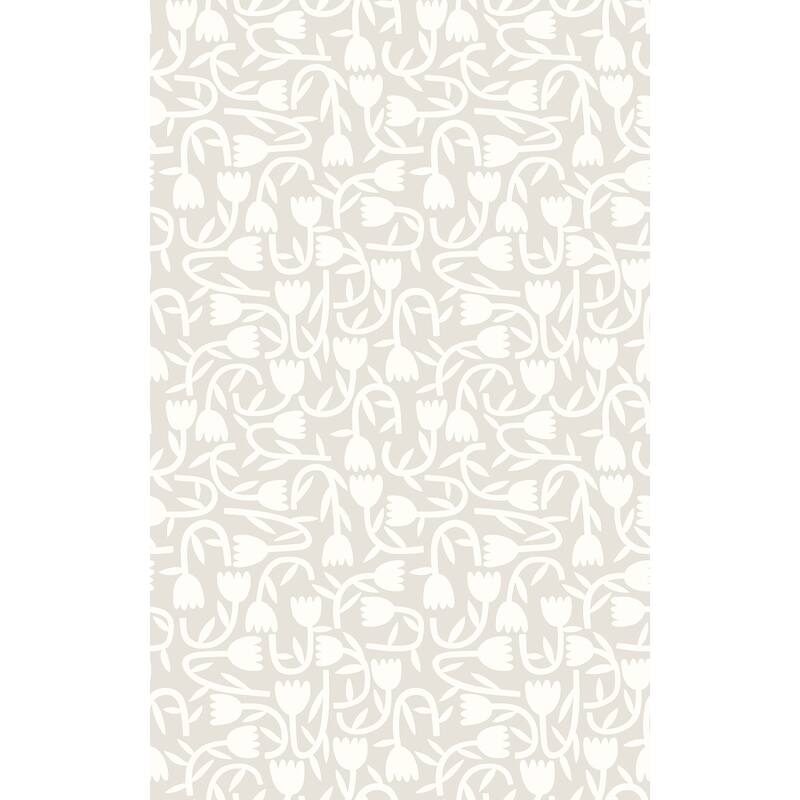 Aino Taupe Tiny Tulip Wallpaper