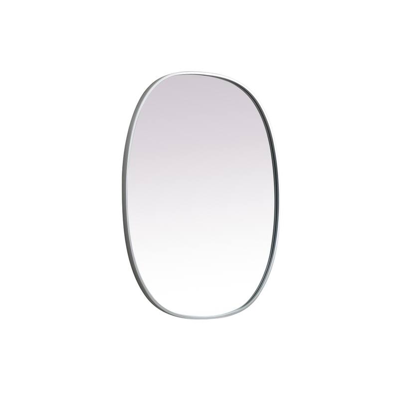 Indigo Home Metal Frame Oval Mirror 30x36 Inch