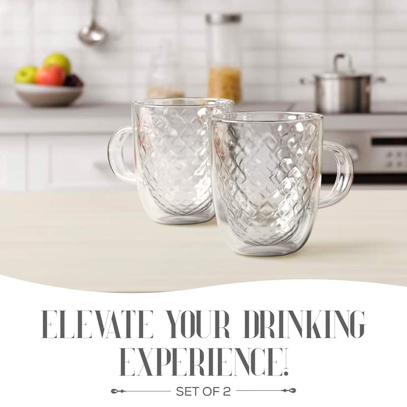 Elle Decor Set of 2 Insulated Coffee Mugs