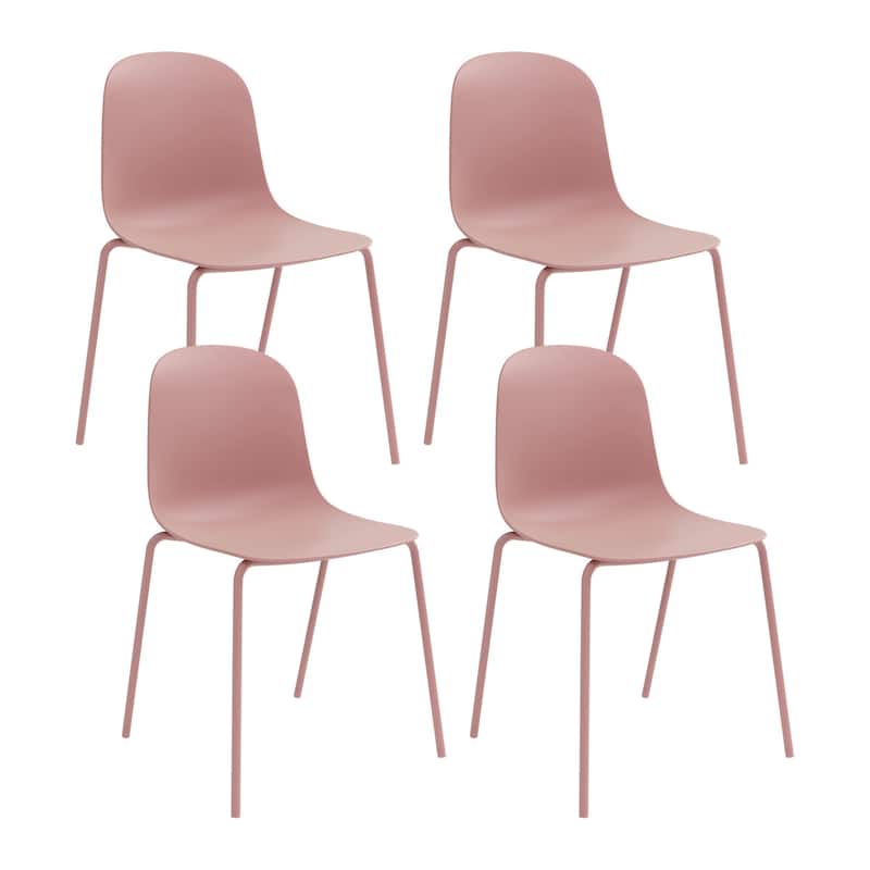 Serena Set of 4 Stackable Dining Chairs - Dusty Pink