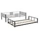 preview thumbnail 8 of 12, Black Twin over Twin Size Metal Bunk Bed with Vent Board, Heavy-duty Sturdy Metal, Noise Reduced, Safety Guardrail