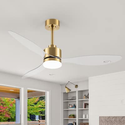 52 Inch LED Ceiling Fan with Lights Remote(3-Blade)