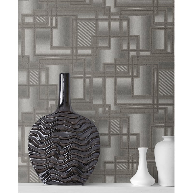 Seabrook Designs Bauhaus Cityscape Unpasted Wallpaper