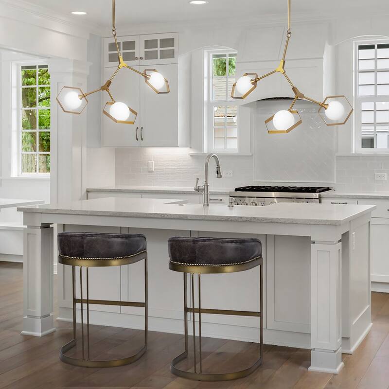 Hollyfield Genuine Leather Black/Brown Bar and Counter Stool