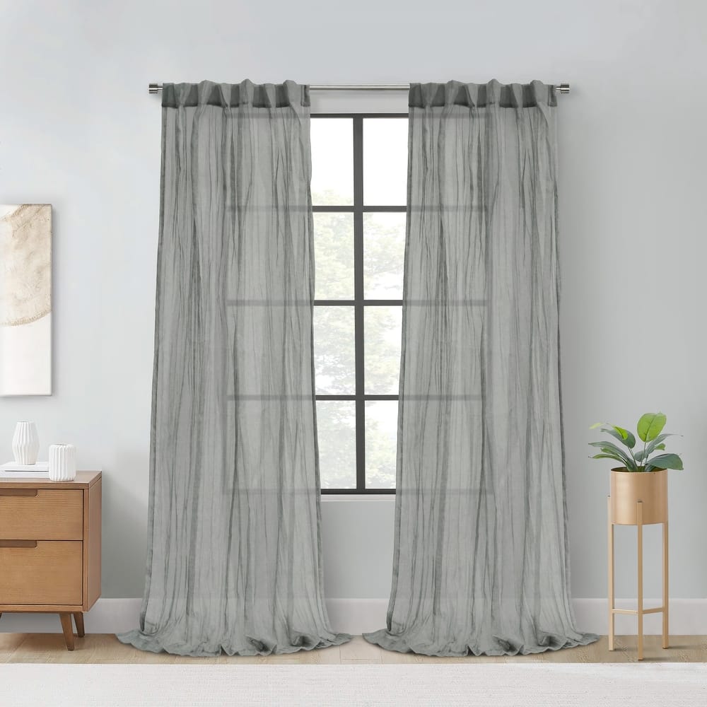 Paloma Sheer Dual Header Curtain Panel