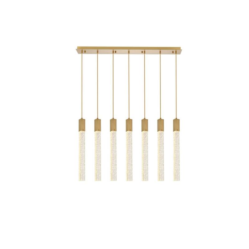 Wesley 7 Light Pendant - 42 inch - Satin Gold