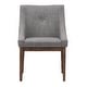 preview thumbnail 32 of 70, Voyager Button Tufted Slope Arm Linen Dining Chair (Set of 2) by iNSPIRE Q Artisan