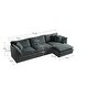 preview thumbnail 11 of 13, Modern Upholstery L Modular Shaped Sectional Sofa with Reversible Ottoman and Thick Cushions for Living Room, Free Combination
