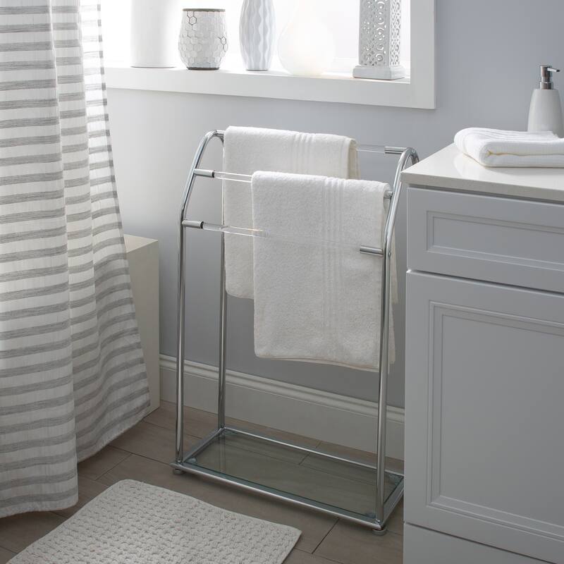 Organize It All Freestanding Acrylic Towel Rack - 22.75x9.87x34.12