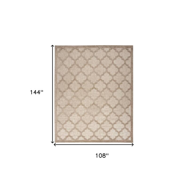 HomeRoots Contemporary Rectangle Outdoor Rug - 9' X 12'