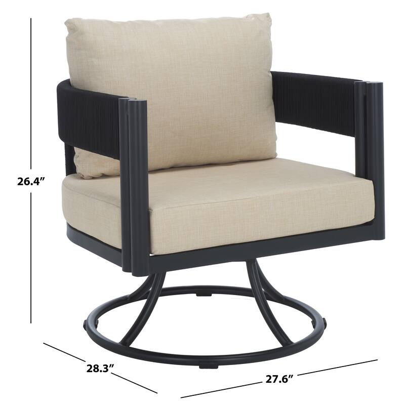 SAFAVIEH Outdoor Living Viola Swivel Chair - 28"W x 28"D x 26"H