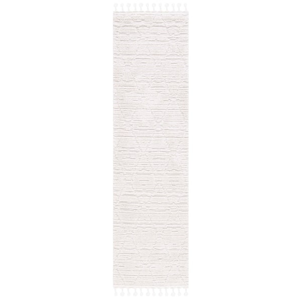 slide 2 of 7, SAFAVIEH Marrakech Moroccan Boho Braided Tassel Area Rug 2'2" x 10' Runner - Beige - Runner