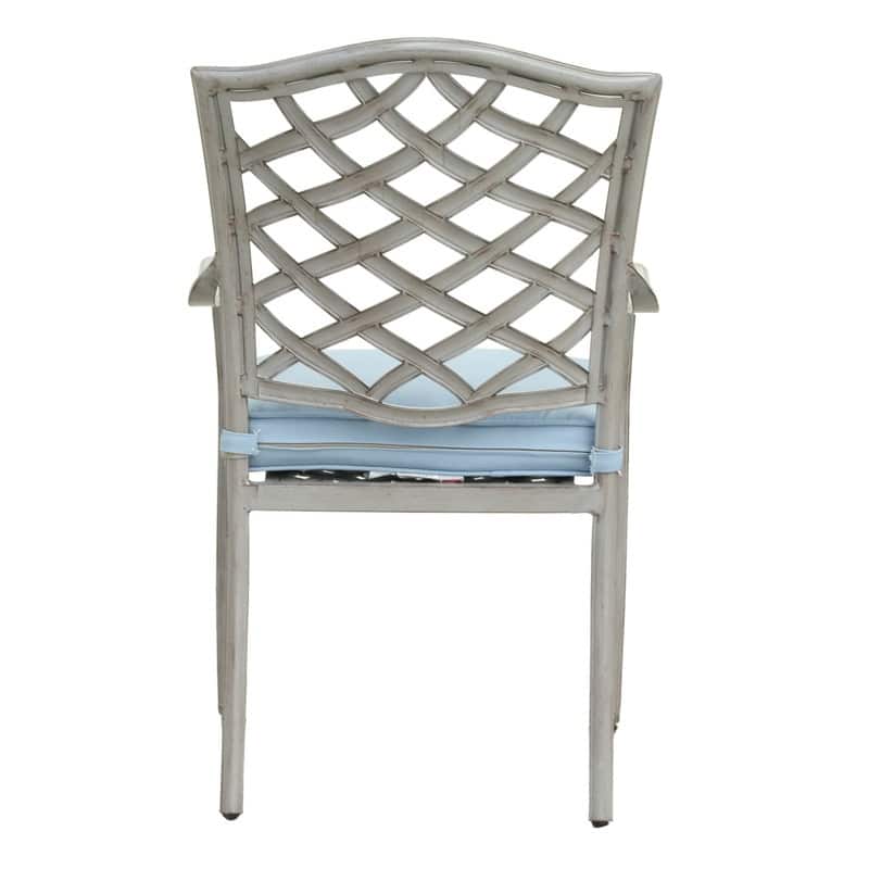 Deer Lake Aluminum Arm Chairs with Cast Slate Sunbrella Cushions (Set of 2) by Havenside Home