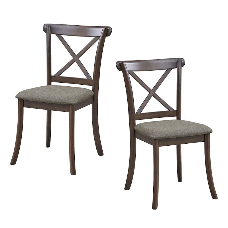 Wooden X Back Dining Chairs Set of 2