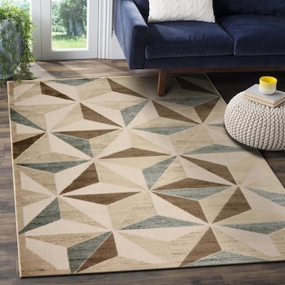 Sevita Contemporary Geometric Area Rug - 5' x 7'