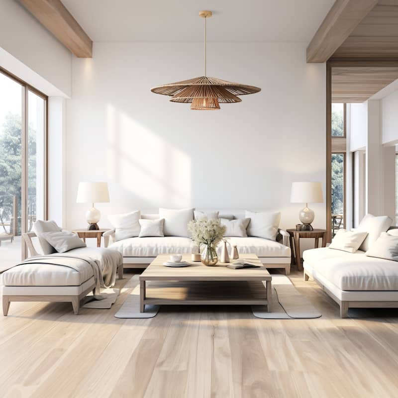 Sammie Rattan Pendant Light Natural Tiered 1-Light Handwoven Ceiling Light For Modern, Transitional, Farmhouse, Boho Room Decor