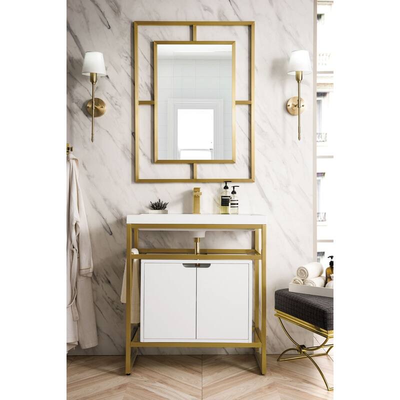 James Martin Vanities C105V31.5SCGWWG Boston 31-1/2" Rectangular
