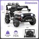 preview thumbnail 14 of 28, Costway 12V Kids Ride On Truck with 2*12V Motors Spring Suspension & - See Details