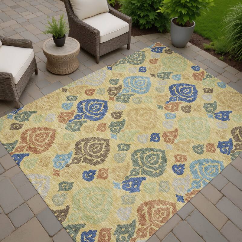 Machine Washable Indoor/ Outdoor Casual Zona Chantille Rug