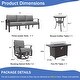 preview thumbnail 129 of 145, Aluminum Patio Outdoor Sectional Sofa Set with Fire Pit, Swivel Rocking Chairs and Ottomans