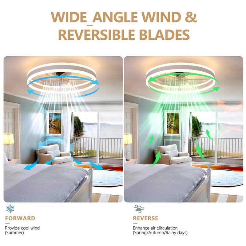 Ceiling Fan with Dimmable LED Lights and Remote