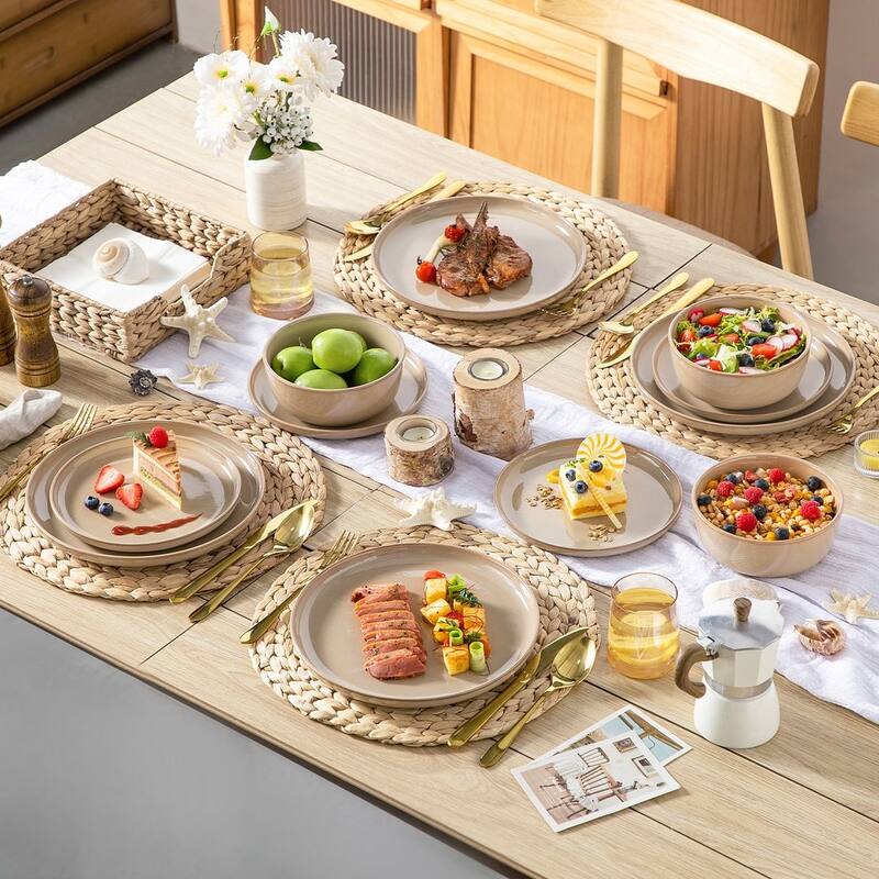 Vancasso PLAYA 18/24-Piece Stoneware Dinnerware Set Service for 6