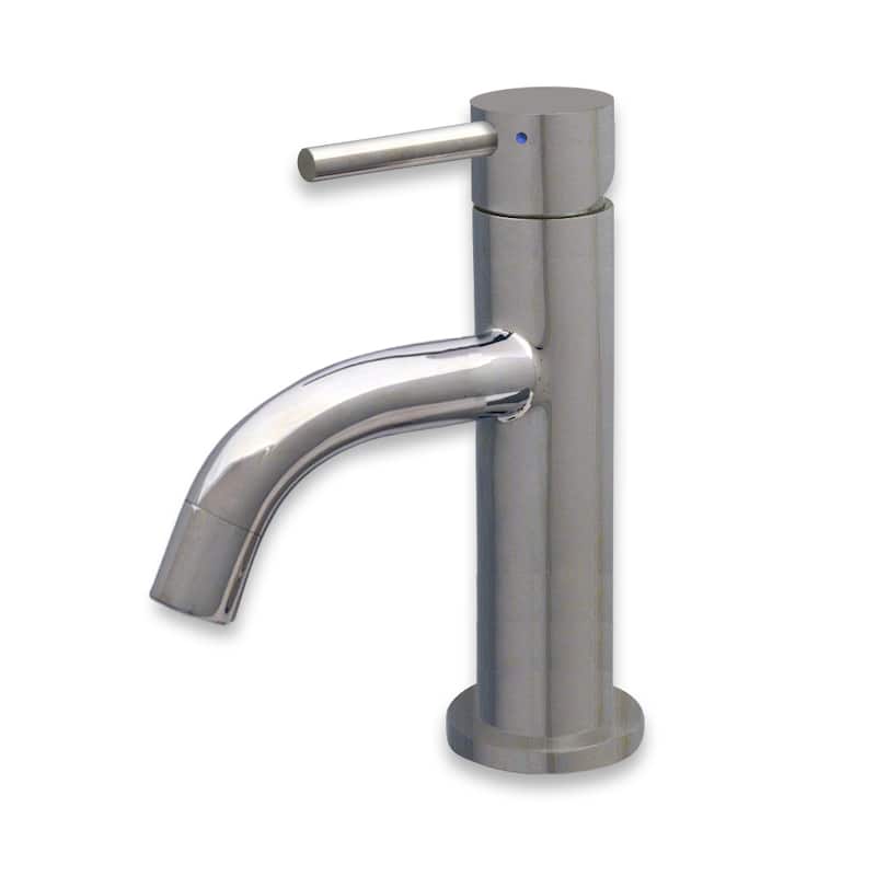 Solid Stainless Steel, Single Lever Small Lavatory Faucet, Waterhaus by Whitehaus Collection - Chrome