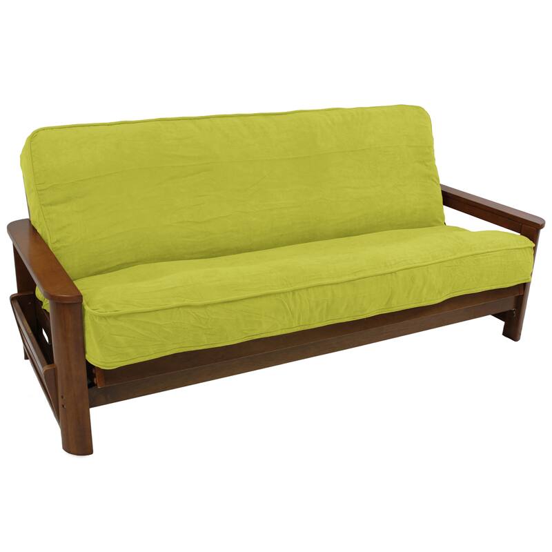Microsuede Corded Full-Size 8-10 Inch Thick Futon Cover - Full - Mojito Lime