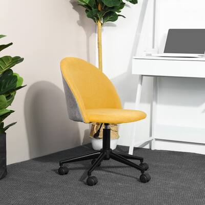 Yellow Home Office Task Chair with Casters