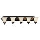 preview thumbnail 3 of 1, Trans Globe Lighting Rusty 5 Light 38" Wide Bathroom Vanity Light with Rubbed Oil Bronze
