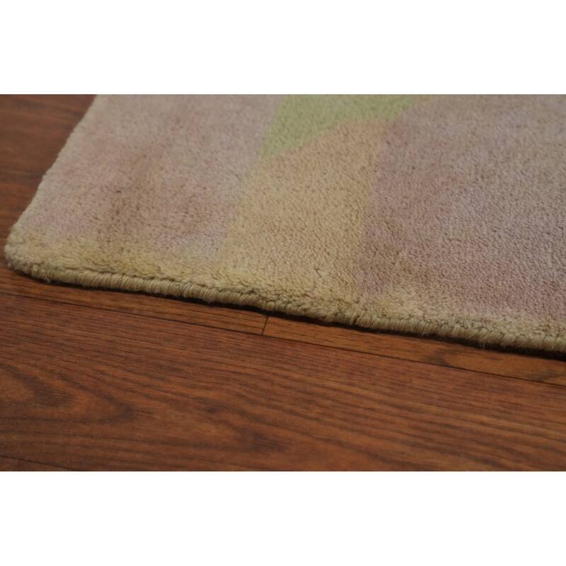 Hand-knotted Tribal Wool Multi-Colored Abstract Oriental Area Rug - 9' 0'' X 5' 11''