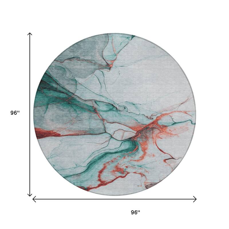 HomeRoots Abstract Modern Rectangle Outdoor Rug
