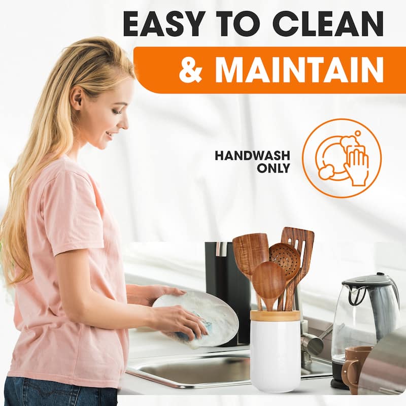 Cheer Collection Premium Teak Wood Spatula Set Handcrafted 4 Piece Kitchen Utensil - Set of 4