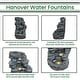 preview thumbnail 3 of 6, Hanover 38-In. 4-Tier Stacked Stone Indoor or Outdoor Garden Fountain with LED Lights for Patio, Deck, Porch