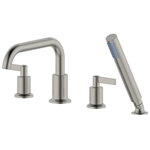 Concorde Roman Tub Filler Faucet with Hand Shower in Brushed Nickel