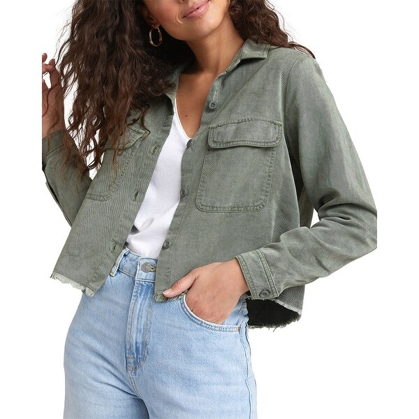 bella dahl frayed hem shirt