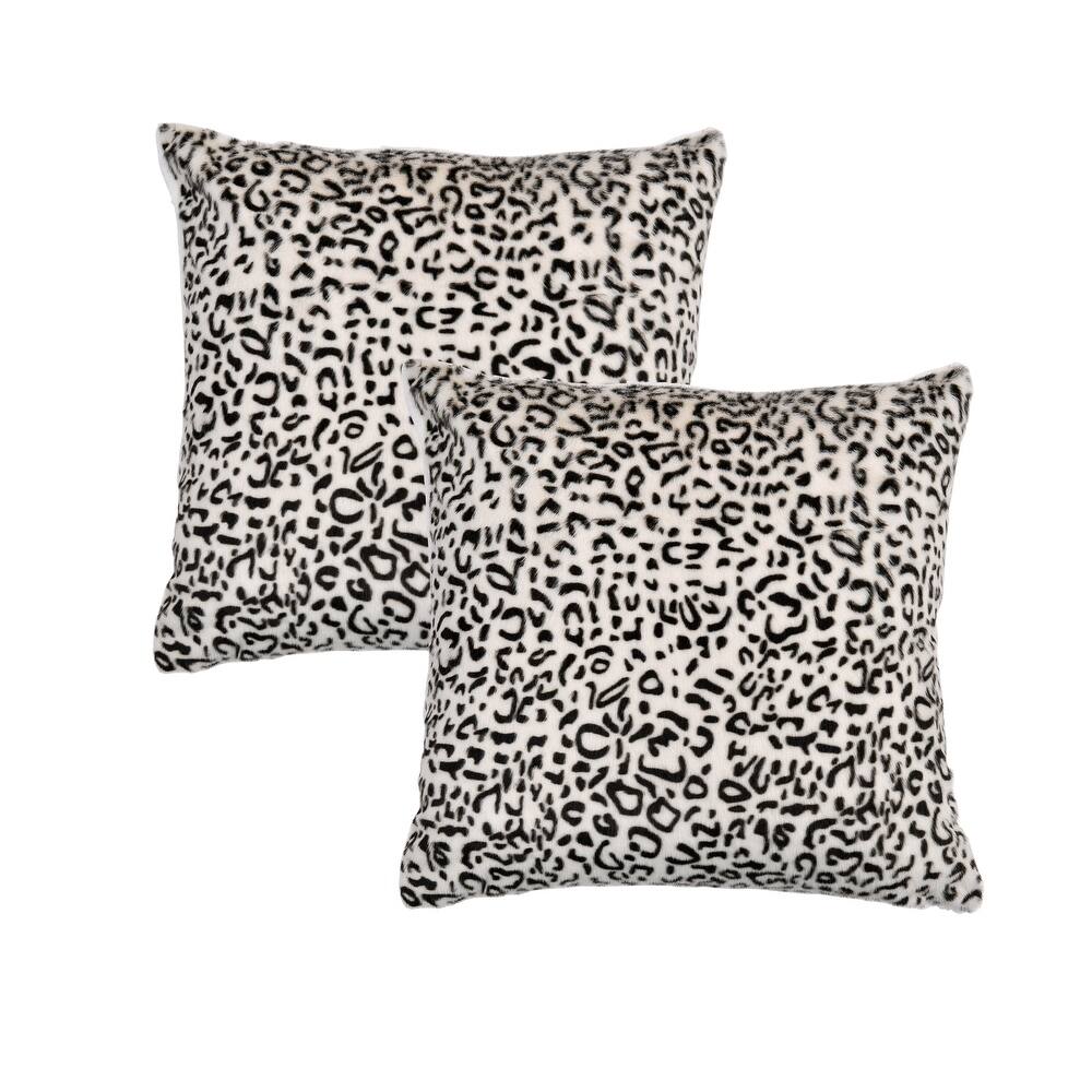 FauxFur Snow Leopard 2 Piece Set Pillow Shell
