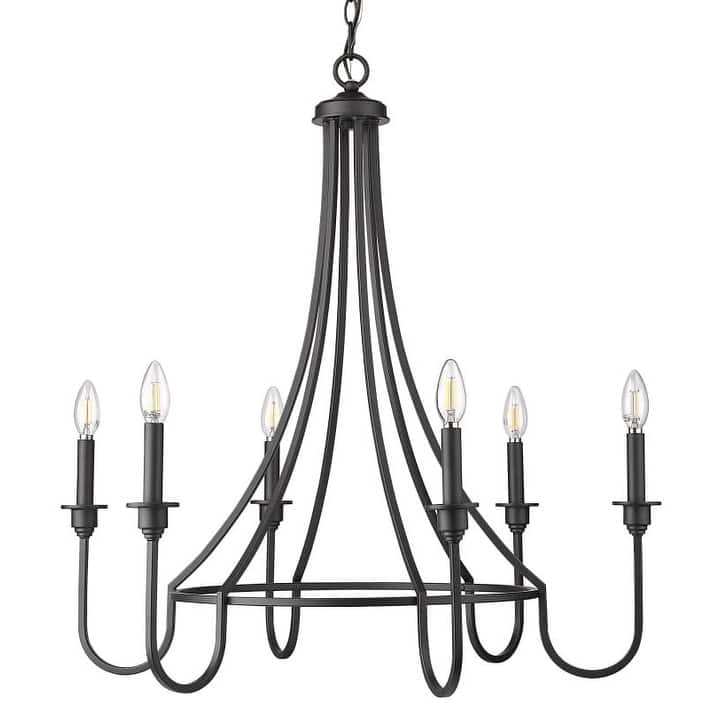 Millennium Lighting 12206 Artemis 6 Light 30" Wide Taper Candle Style