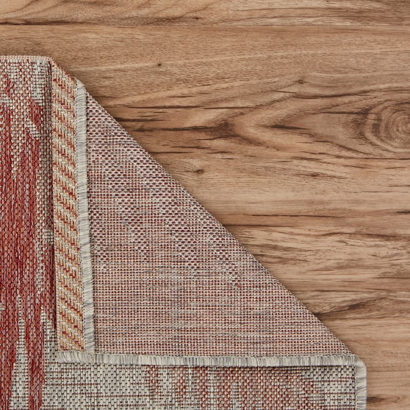 Sevita Callie Coastal Palm Fronds Tropical Indoor/Outdoor Area Rug