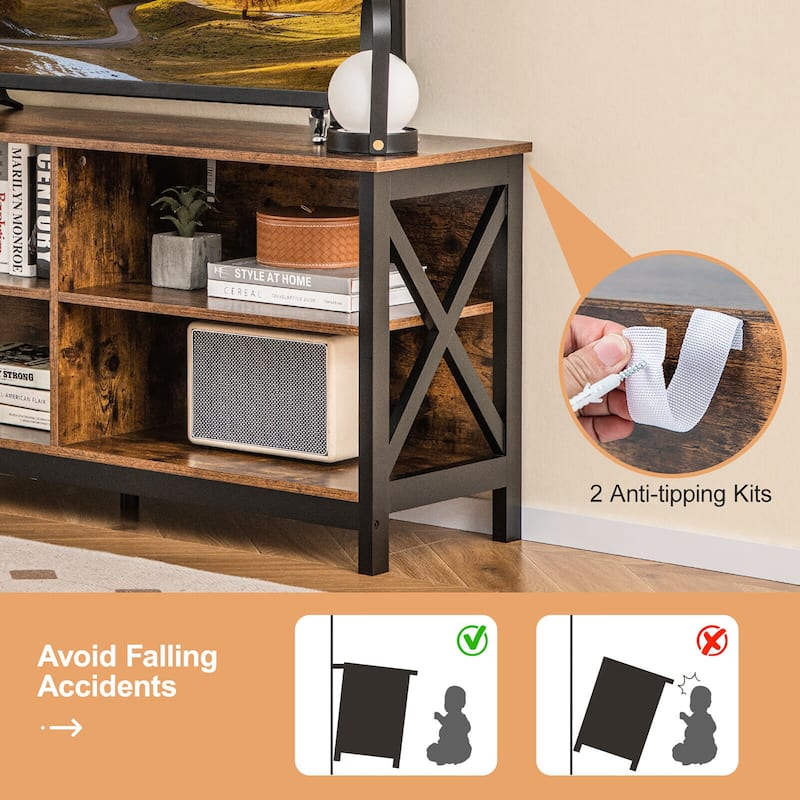 Gymax TV Stand for TVs up to 55'' Entertainment Center w/ Storage