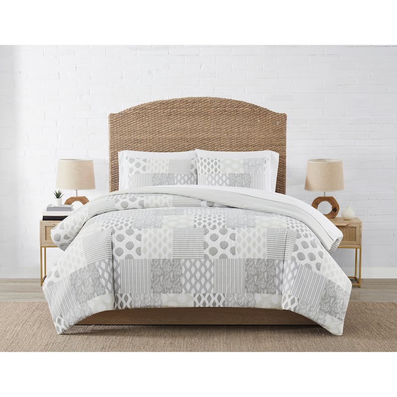 Coastal Living Sandbar Patchwork 3 Piece Duvet Cover Set
